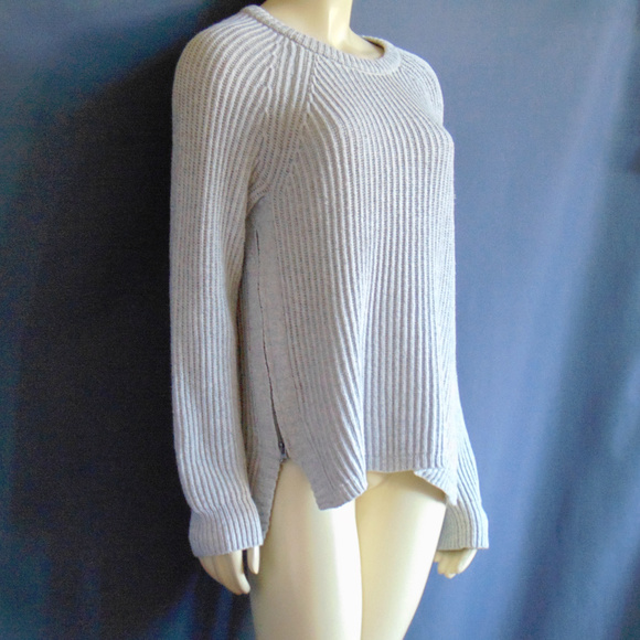 Madewell Gray Checklist Side Zipper Sweater M - Picture 3 of 7